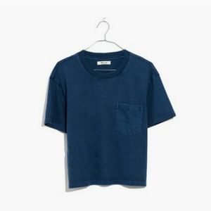 Madewell Easy Garment Dyed Crop Tee EUC